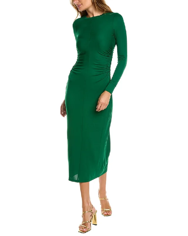 Halston Norah Matte Jersey Dress Mesh unclassified dresses