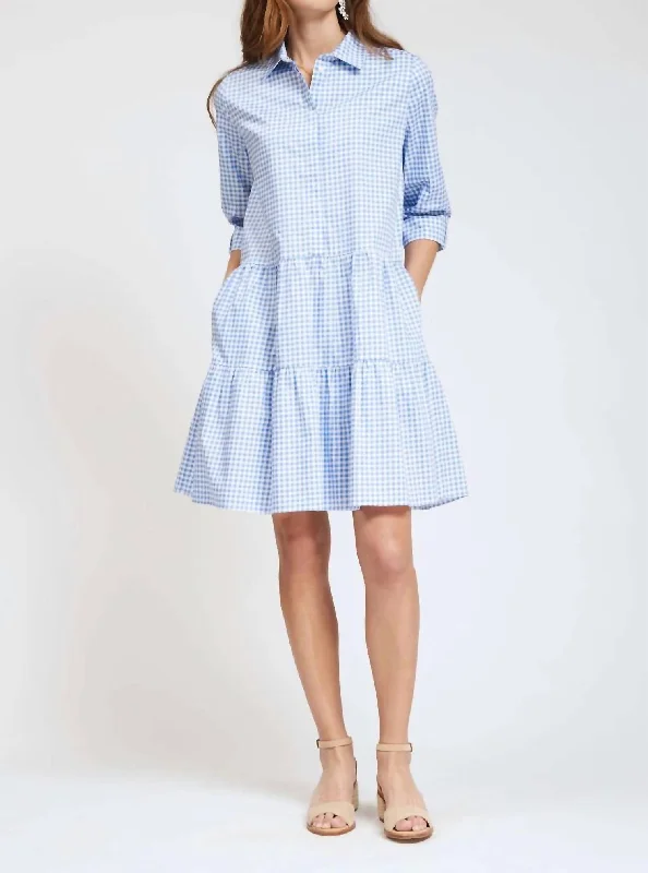 Hannah Gingham Dress In Multi Pastel unclassified dresses