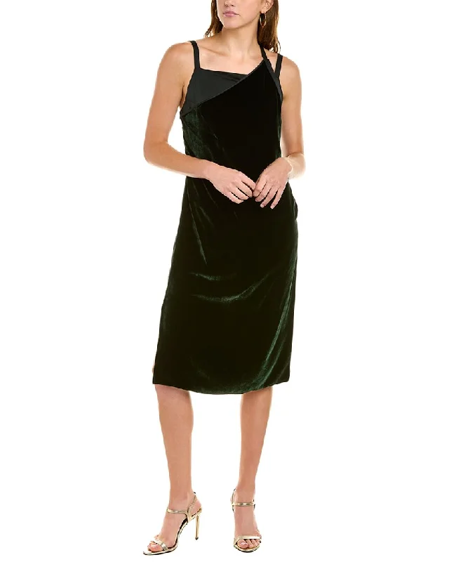 Helmut Lang Velvet Silk-Blend Slip Dress Discounted unclassified dresses