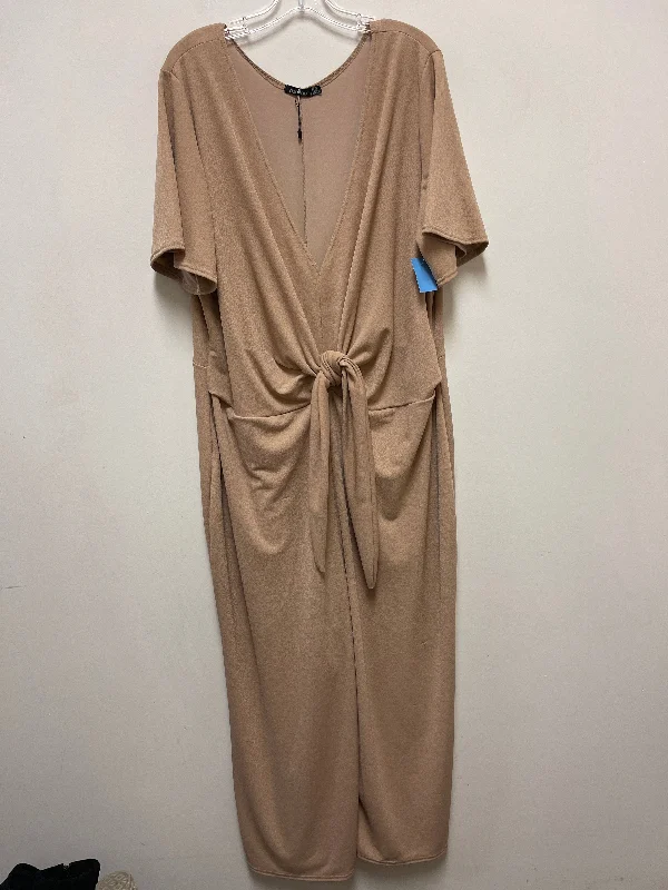 Jumpsuit By Boohoo Boutique In Brown, Size: 3x Corset unclassified dresses