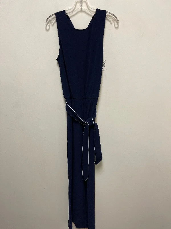 Jumpsuit By Boston Proper In Navy, Size: S Off-shoulder unclassified dresses