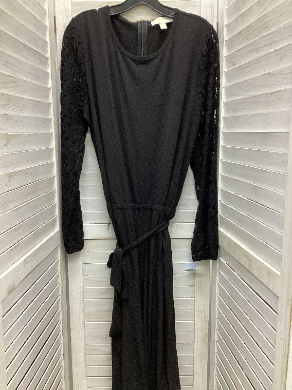 Jumpsuit By Michael Kors In Black, Size: Xl Silk unclassified dresses