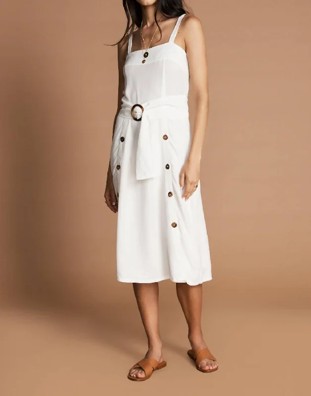 Louna Dress In White Ruched unclassified dresses