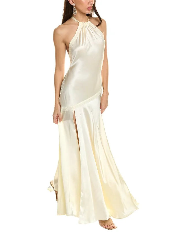 LoveShackFancy Braylon Silk Gown Holiday unclassified dresses