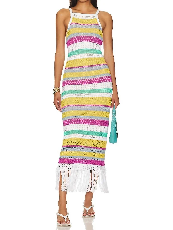 Lucia Dress In Cyan Multi Budget-friendly unclassified dresses