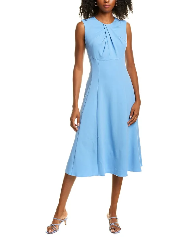 Maggy London Draped Bodice A-Line Dress Denim unclassified dresses