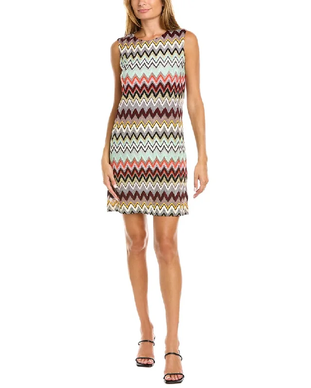 Missoni Printed Shift Dress Ruched unclassified dresses