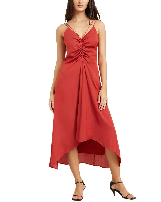 Modern Citizen Kerriann Ruched Front Satin Slip Dress Fashionable unclassified dresses