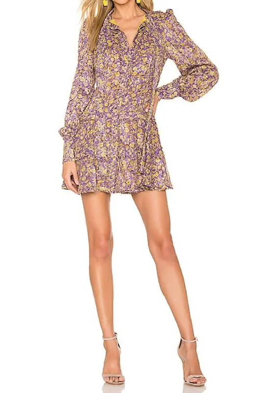 Monika Dress In Purple/gold Backless unclassified dresses