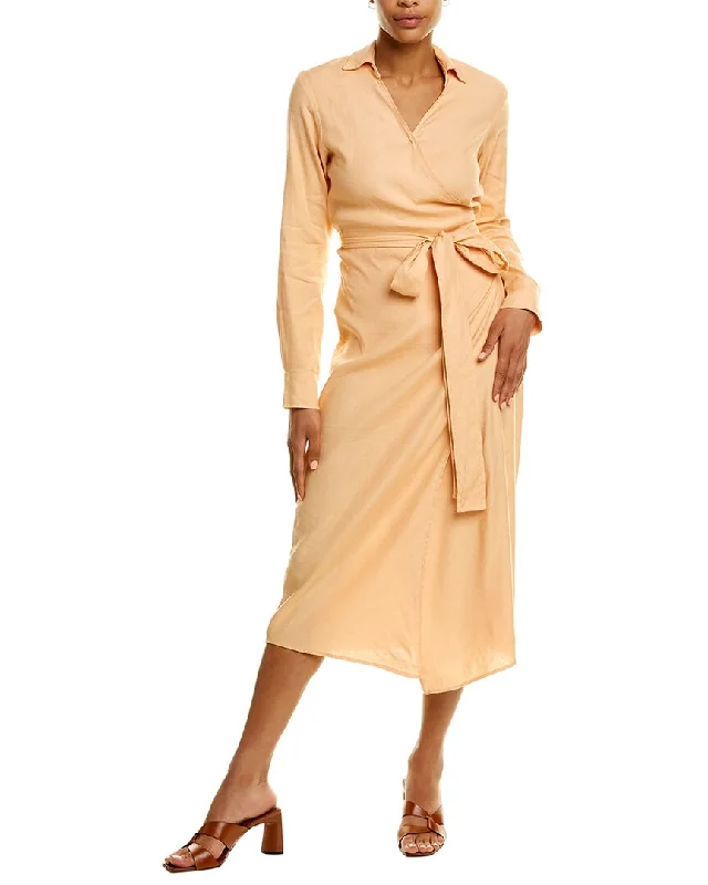 Monrow Linen-Blend Tie Dress Minimalist unclassified dresses