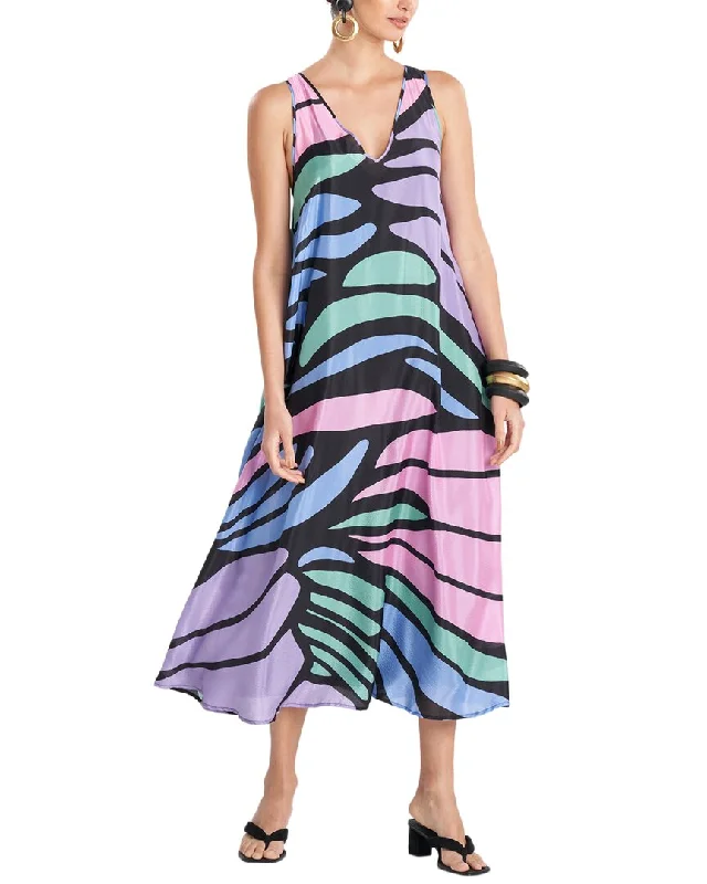 Natori Nagashi Printed Obi Silk Dress Date night unclassified dresses