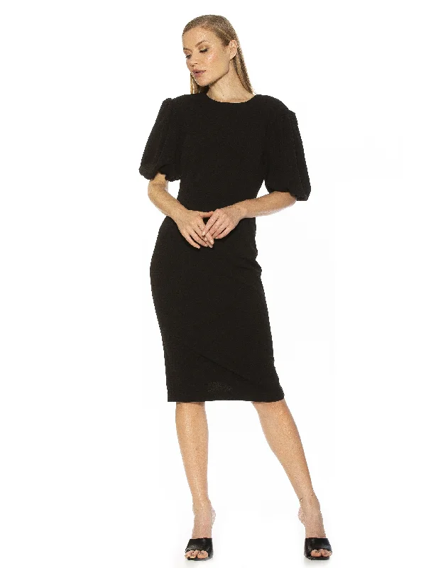 Nova Bubble Sleeve Dress Wrap unclassified dresses