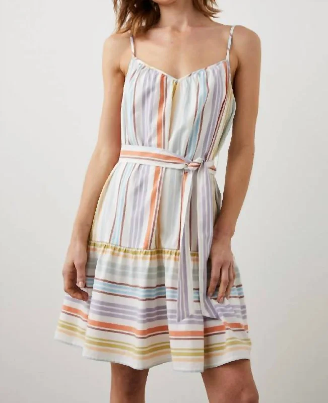 Nyah Dress In Oasis Stripe Bold pattern unclassified dresses