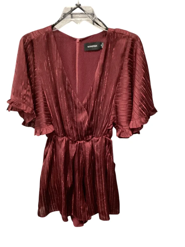 Romper By Minkpink In Red, Size: Xs Off-shoulder unclassified dresses