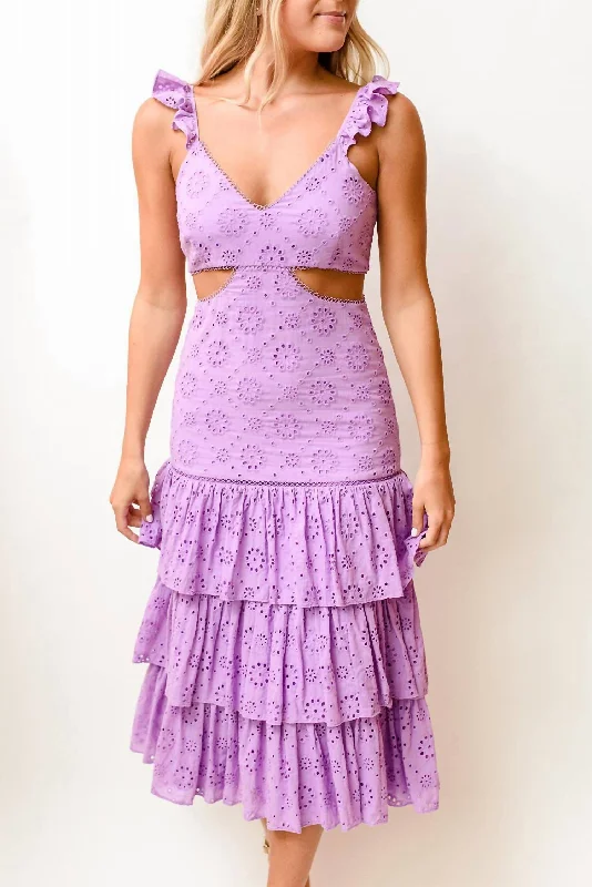 Rosanna Dress In Violet Smocked unclassified dresses