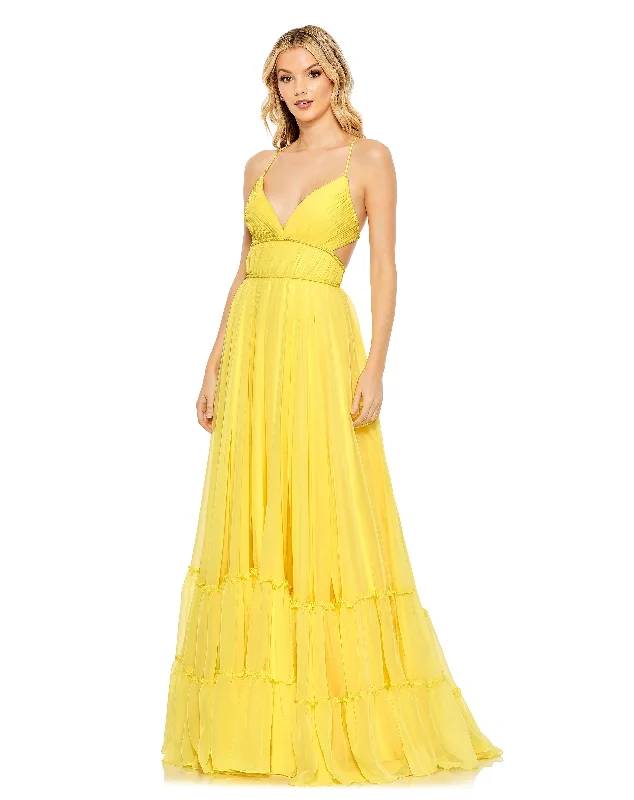 Solid Tiered Ruffle Strapless Dress Elegant evening unclassified dresses