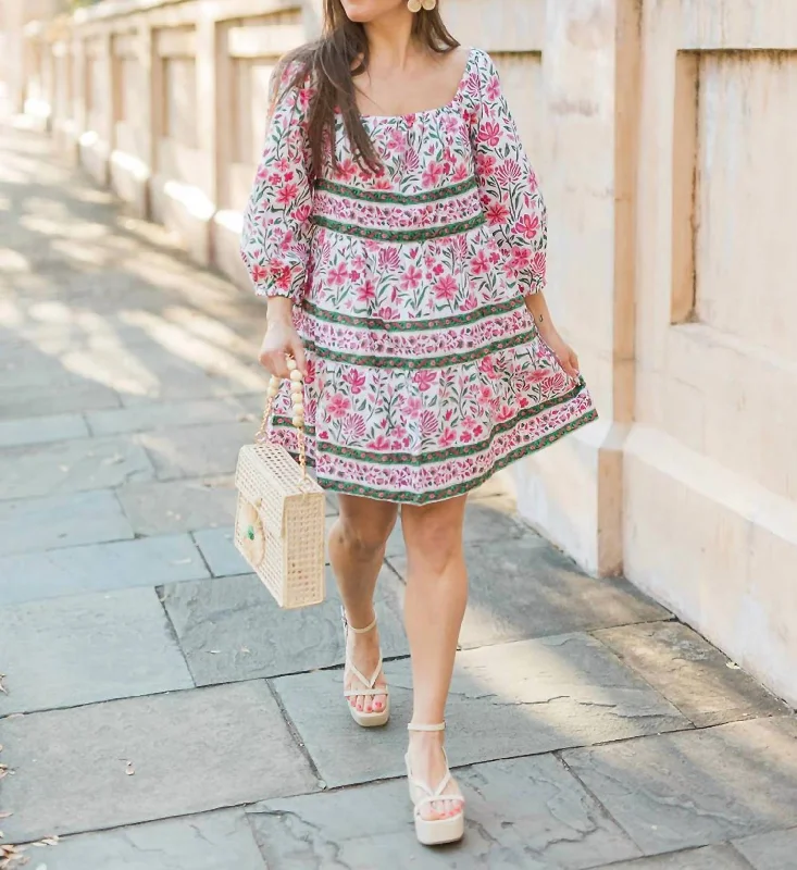 Sunflower Lily Dress In Geranium Beaded unclassified dresses