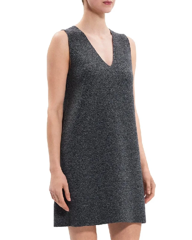 Theory Double-Faced Wool Shift Dress Mesh unclassified dresses