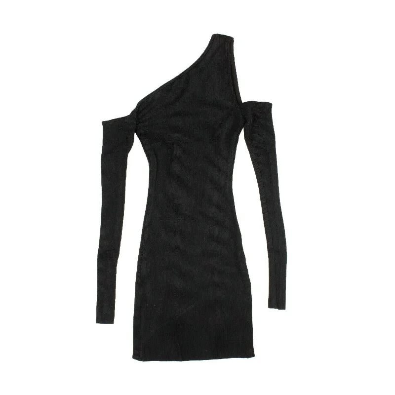 Women's Black Knit Off Shoulder Dress Casual chic unclassified dresses