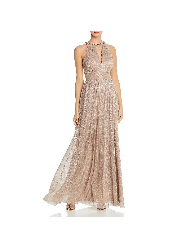 Womens Embellished Metallic Evening Dress Women's unclassified dresses