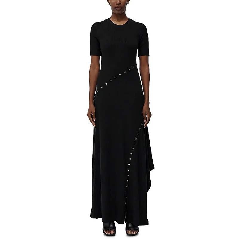 Womens Full Length Ribbed Knit Maxi Dress Trendy Maxi Skirt