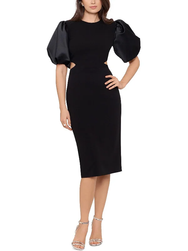 Womens Knit Puff Sleeves Sheath Dress Everyday wear unclassified dresses