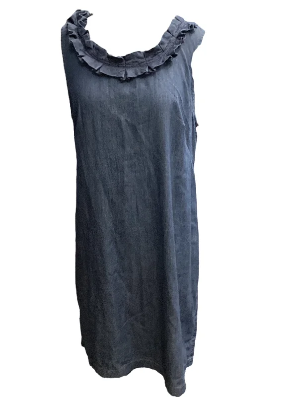 Blue Denim Dress Casual Midi White House Black Market, Size 14 Midi Skirt Style