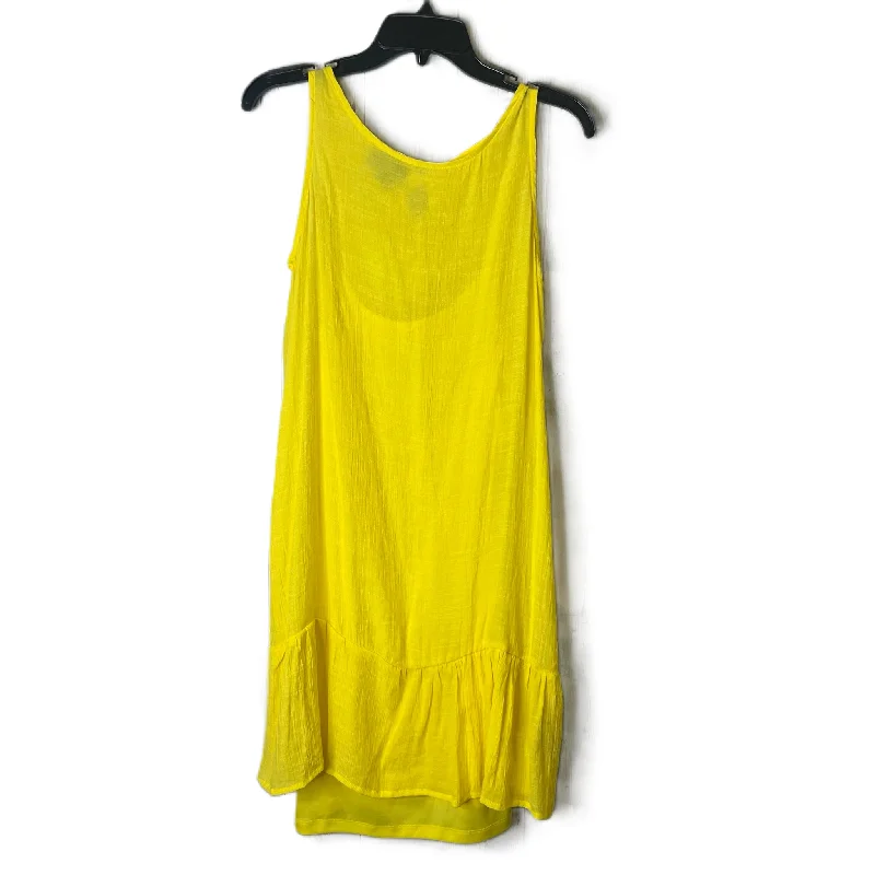 Yellow Dress Casual Midi By Agb, Size: S Pleated A-line Skirt